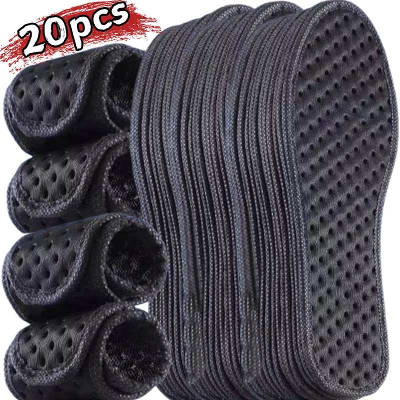 Bamboo Charcoal Deodorant Insoles Mesh Breathable Absorb-Sweat Shoe Pads Men Running Sports Shoes Insert Deodorant Insole