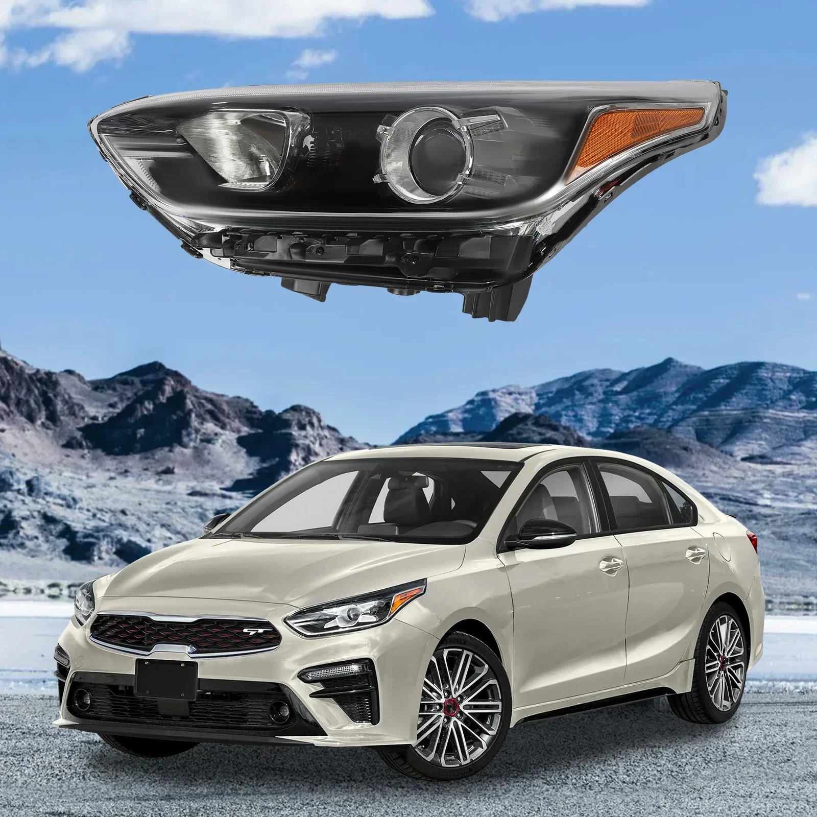 LH Alogena LED DRL Faro Testa Della Lampada per Kia Forte Berlina 2019 2020 2021 1.6L 2.0L Lato Guida Sinistro W/Lampadine 92102M7100