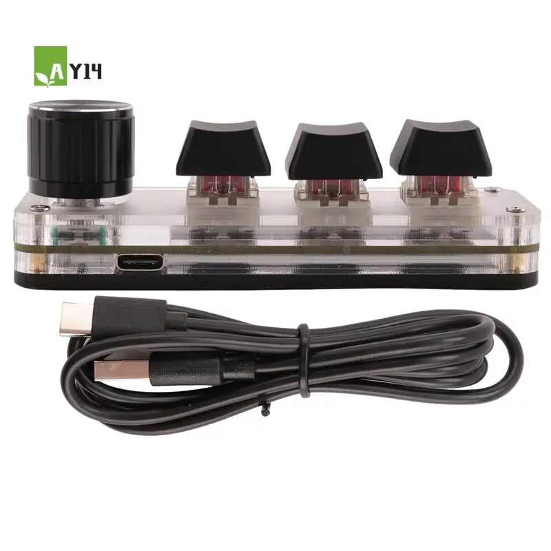 

AY14-проводная USB-клавиатура с тремя клавишами, быстрая офисная клавиатура с регулировкой громкости для портативного компьютера, черная