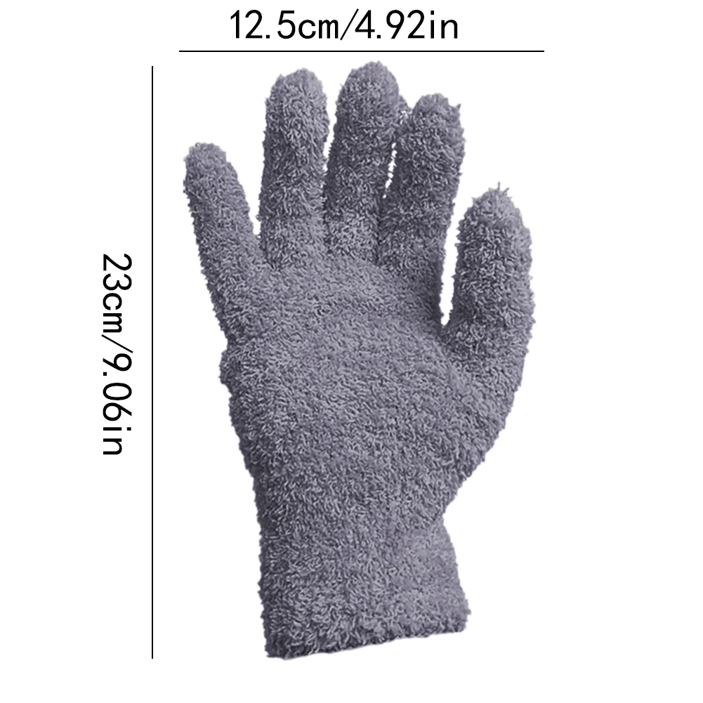 1x Car Care Wash Cleaner Gloves Auto Detailing Dust Removal Gloves Coral Velvet Knitted Soft Microfiber Wash Cleaning Gloves