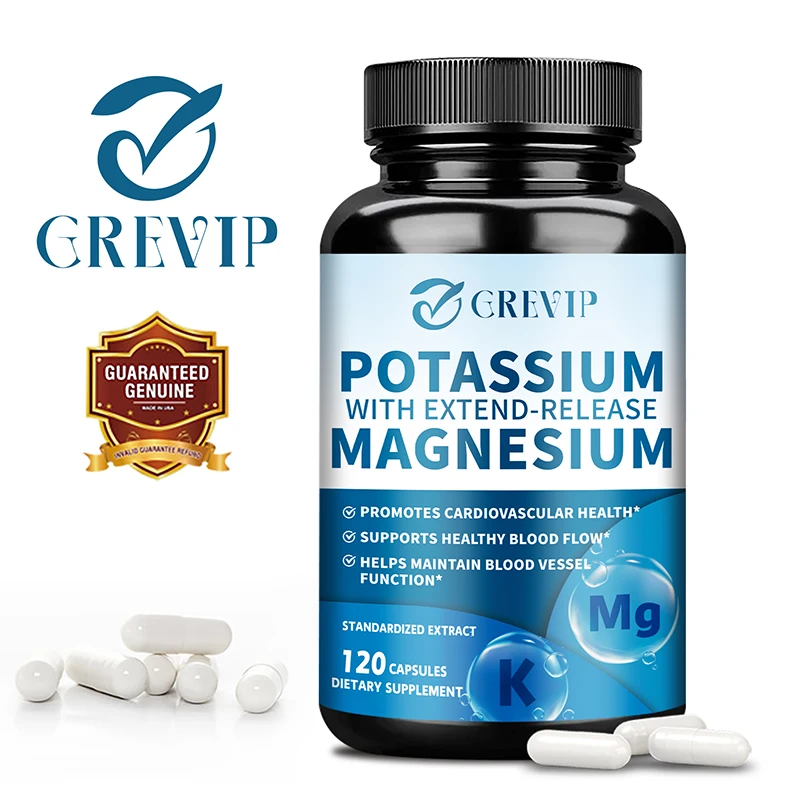 

Potassium Magnesium - Reduces Fatigue, Promotes Blood Flow, Supports Bone and Heart Health, Boosts Energy, Immune System