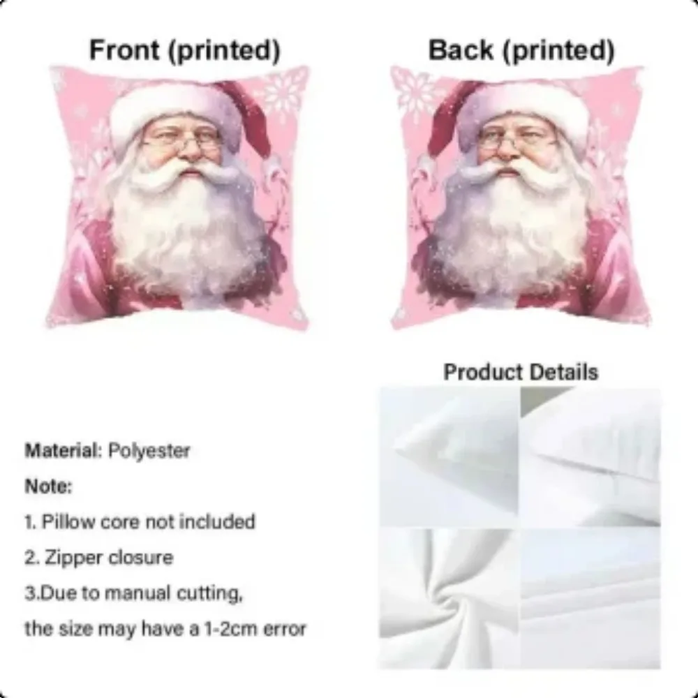 Leopard Hairpin and Flower Portrait Double-Sided Pillow Cover, 1pc Decorative Cushion Case for Sofa, Bed and Headboard