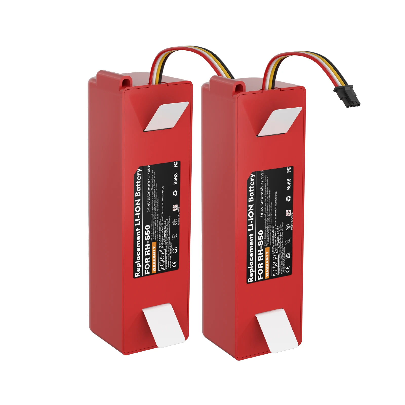 14,4 V Li-Ion Akku 6,8 Ah Roboter-Staubsauger Ersatzakku für Xiaomi Roboter Roborock S50 S51 S55 S60 S5 S6 S7 S4