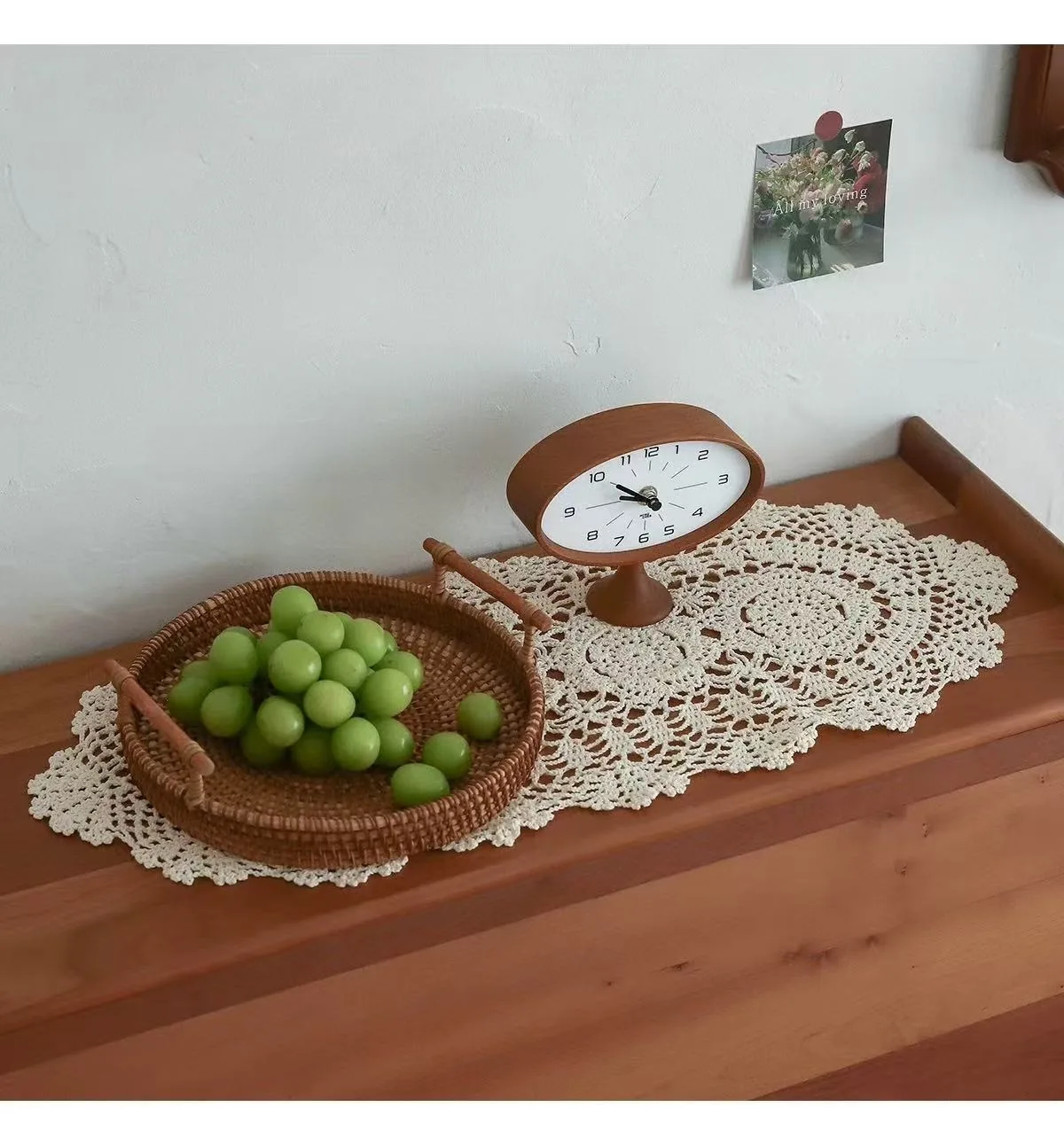 30*60/70/130cm Baumwoll-Häkeltischdecke Spitzen-Unterläufer Tischläufer für Zuhause Café Tischmatte Dekoration Foto-Requisiten Handgefertigt