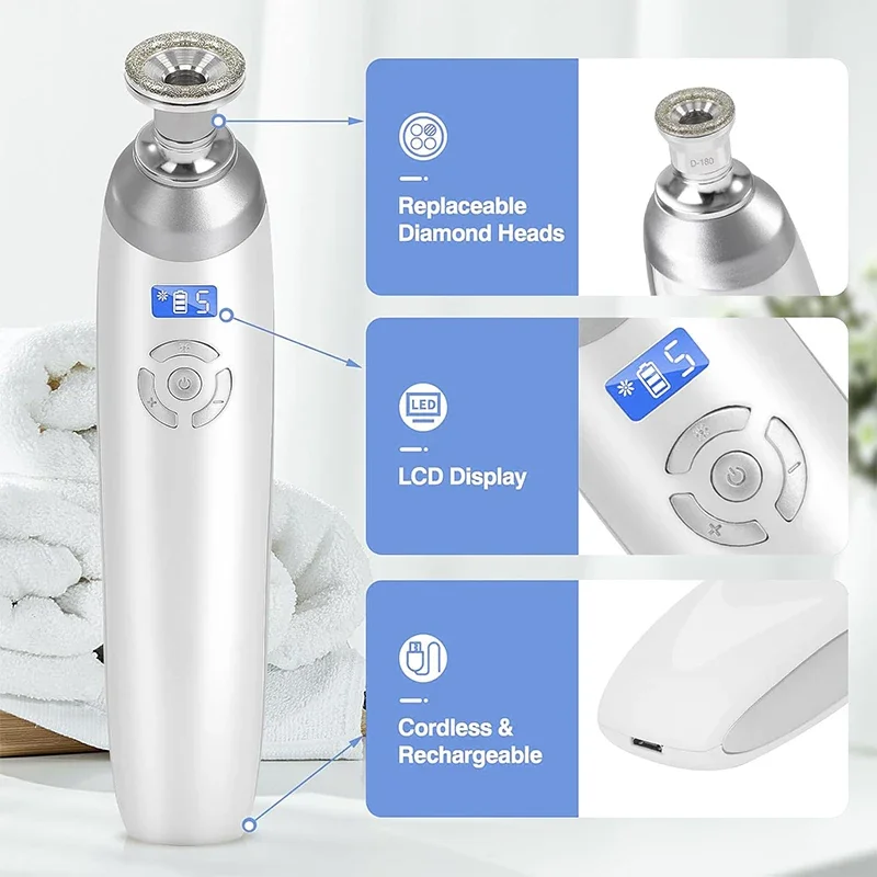 Dissolvant électrique de points noirs, machine de diamant, appareil professionnel de nettoyage en profondeur du visage, usage domestique, soins de la peau du visage