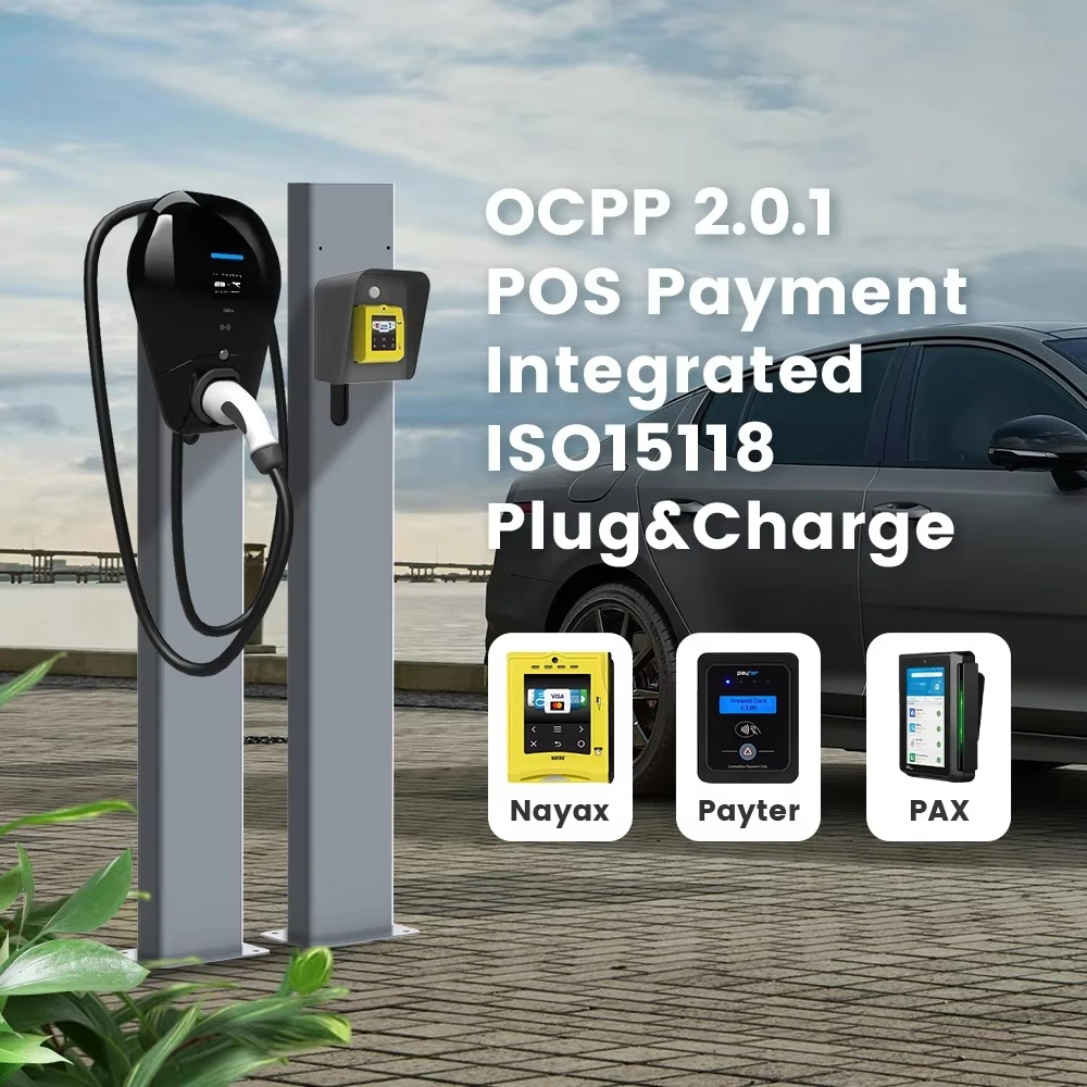 OCPP 2.0.1 ISO15118 Plug and Charge New Energy Vehicle Parts & Accessories Advanced Technology 7kW Type 2 RFID EV Charger view 2
