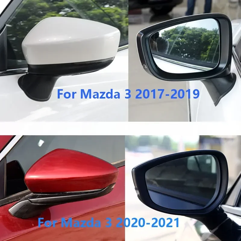 For Mazda 3 Axela 6 Atenza CX3 CX-3 CX5 CX-5 2013-2021 Car Rearview Side Mirror Glass Lens with Blind Spot Warning Heated