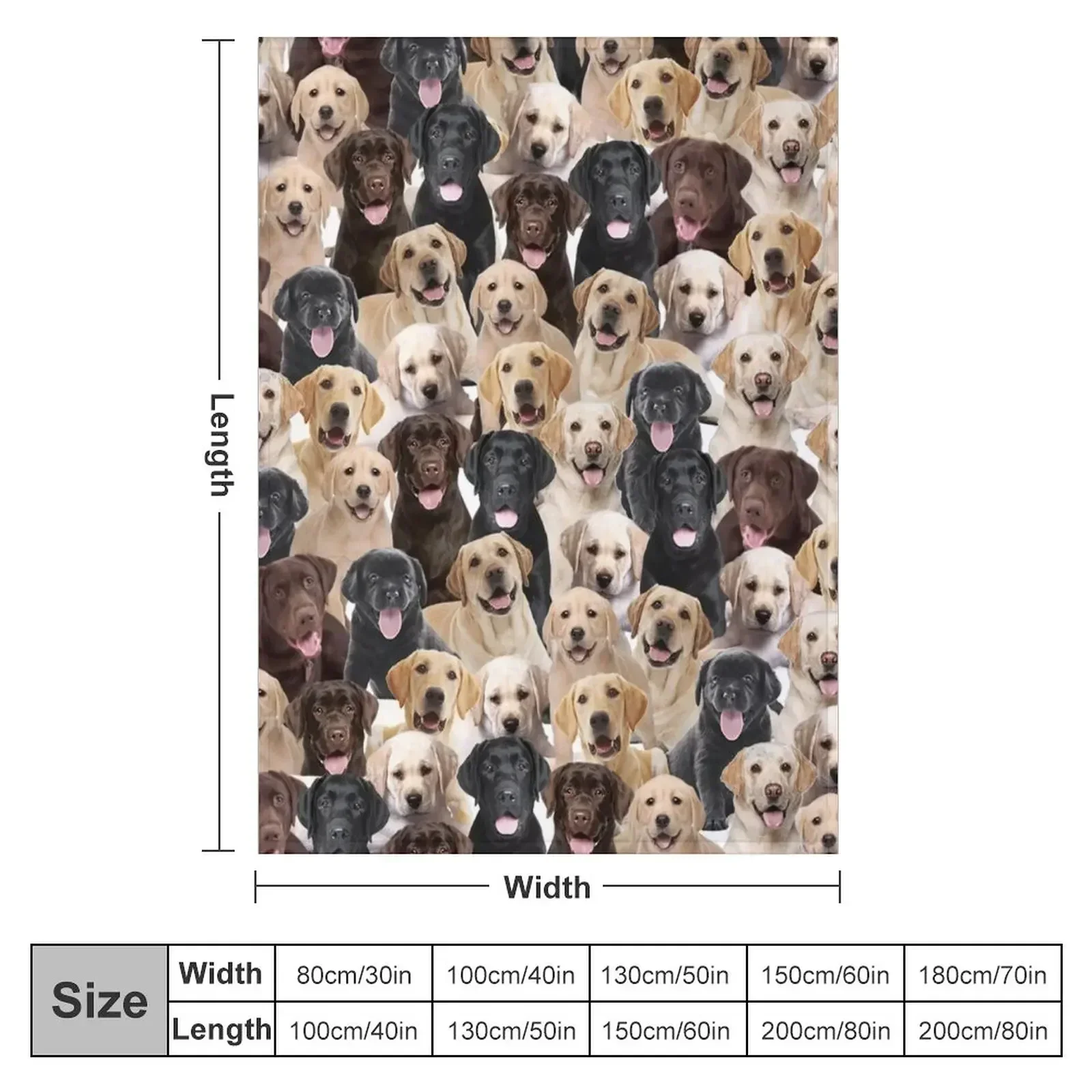 Labrador Throw Blanket Flannel Fabric Blankets For Sofas Soft Beds Single Blankets