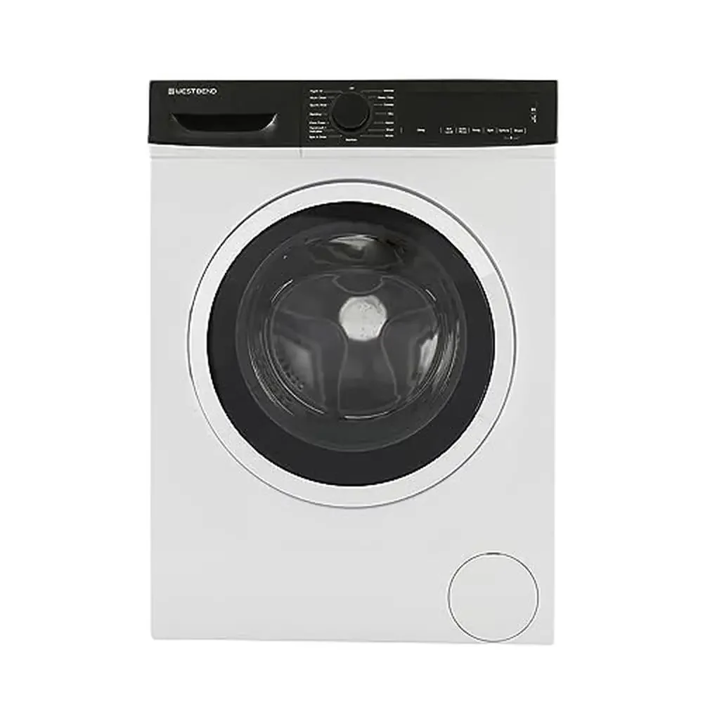 Compact Front Load Washer 2.2-Cu.Ft White 15 Cycles LED Display Space-saving Design Monitor Load without Opening The Door Ideal