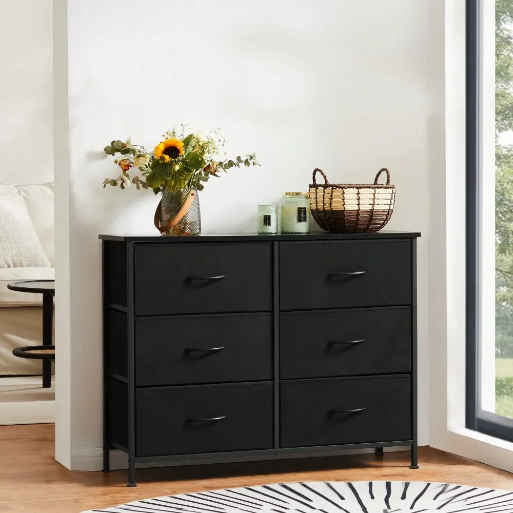 

6 Drawers Storage Organizers Units, Closet Organizers And Storage For Clothes, Fabric Storage Drawer TV Stand For Living Room,