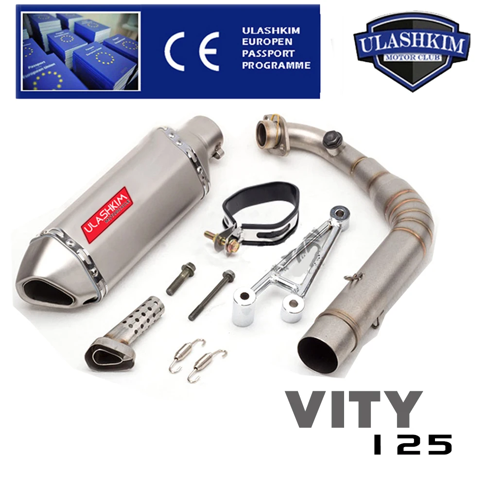 

Motorcycle Full Exhaust System Front Pipe Muffler Slip On For Yamaha vity 125 VITY125 Exhaust Muffler