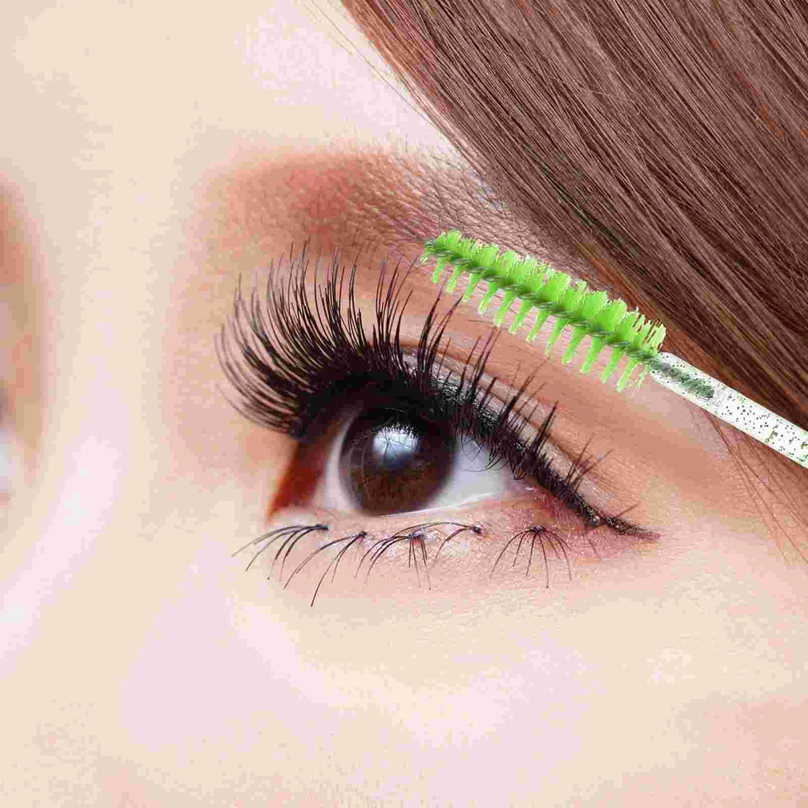 Brosse à mascara en diamant, peigne à cils avec tube applicateur en plastique, 10 pièces