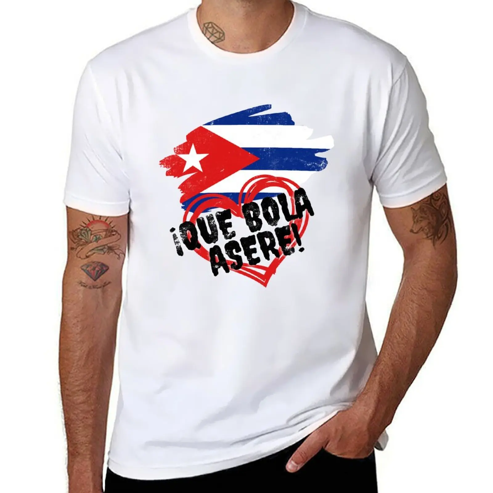 

Vintage Great Casual Street Cuban T Asere que bola! T-Shirt man tshirt t shirts for man cotton funny T-Shirt