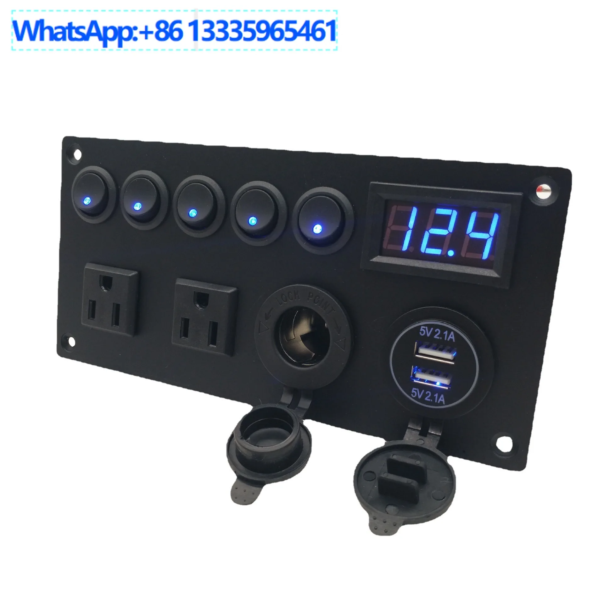 le-fabricant-fournit-un-commutateur-combine-œil-de-chat-a-cinq-positions-pour-voiture-modifiee-rv-double-usb-avec-voltmetre-de-prise-de-charge