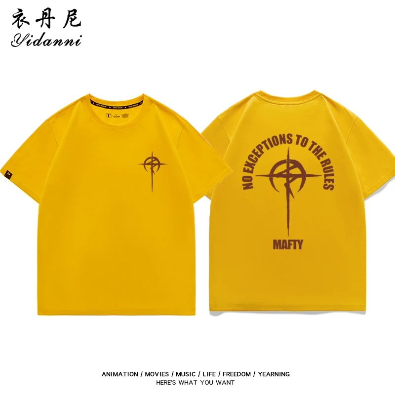 Vintage Sci-Fi Mecha Cross Logo T-Shirt, Retro Anime Streetwear Tee, Sommerliches High-End Anime-Accessoire für Herren und Damen – Detail 11