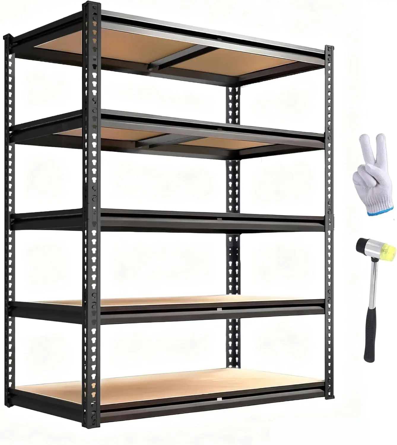 

Garage Storage Shelves 72'',2400 LBS Garage Shelving Units, Storage Shelves Heavy Duty, Basement Shelving, Metal Shelvin