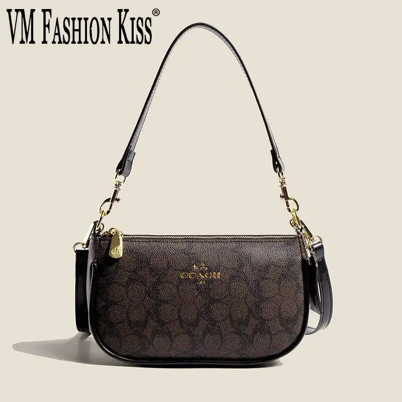 Bolso elegante para mujer, bolso de hombro Popular para mujer, bolso de lujo de cuero PU, bolso cruzado de diseñador para mujer