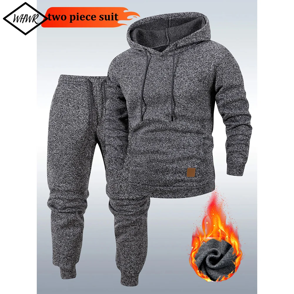 

Spring and Autumn Men's Tracksuit Casual Jogging Daily Sweatshirts Sweatpants High Quality Classic Hoodie + Pants Two-piece Set