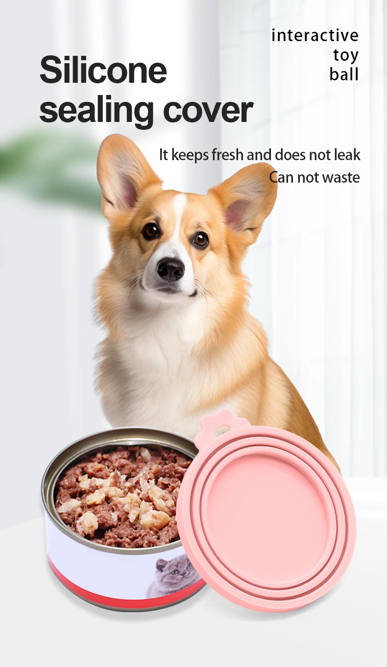 1 wiederverwendbarer Silikon-Deckel für Tierfutterdosen, BPA-frei, geeignet für die meisten Hunde- und Katzendosen – hält Futter frisch, verhindert bakterielle Gerüche – Detail 1