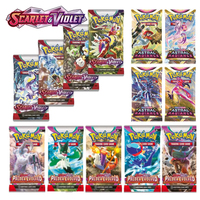 4 Pack Pokemon Cards SCARLET VIOLET EX GX Team Unbroken Bond Unifie Minds PALEDA EVLVED Collectible Trading Cards Game Toy