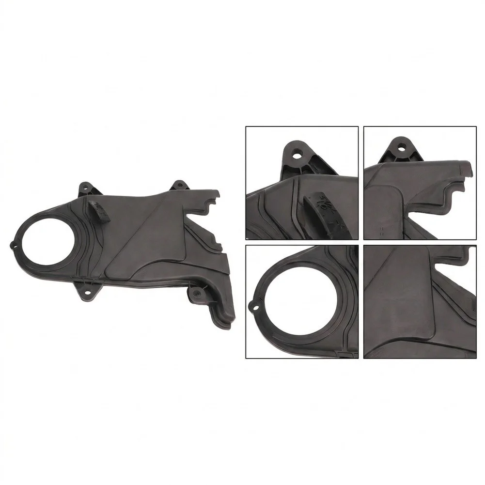 Timing Belt Cover 21350-02200 for Hyundai For Getz i10 and For Kia Picanto 2004-2013 Compatible Replacement Black Plastic