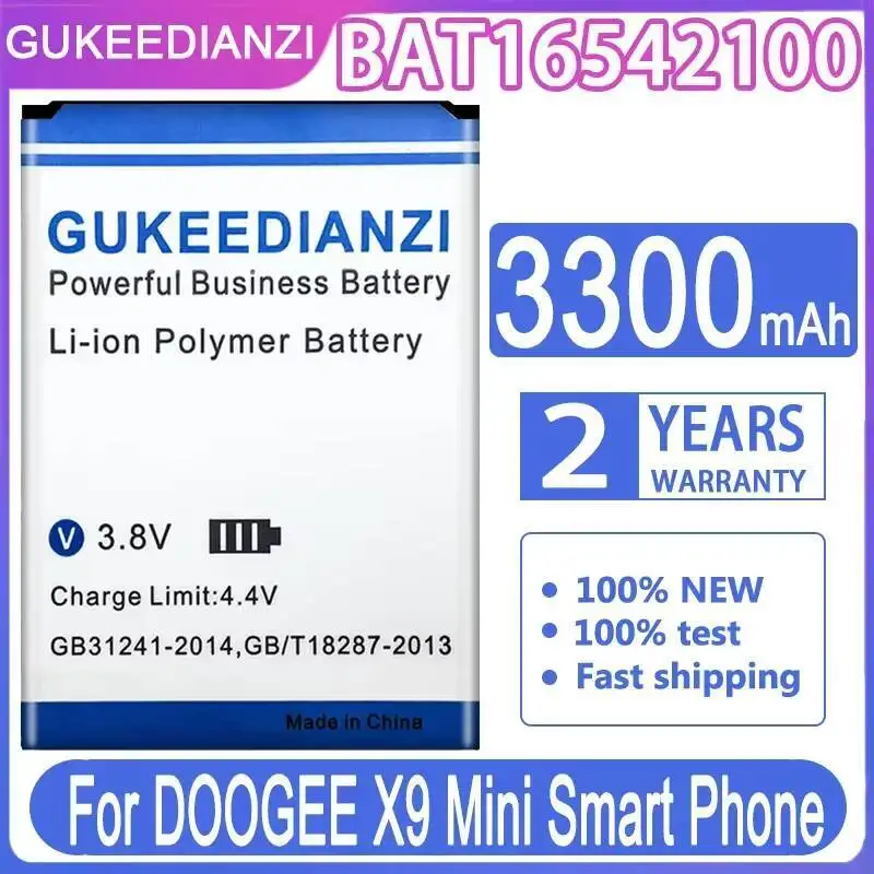 

Mobile Phone Battery Long-Lasting 3300Mah BAT16542100 For Doogee X9 Mini