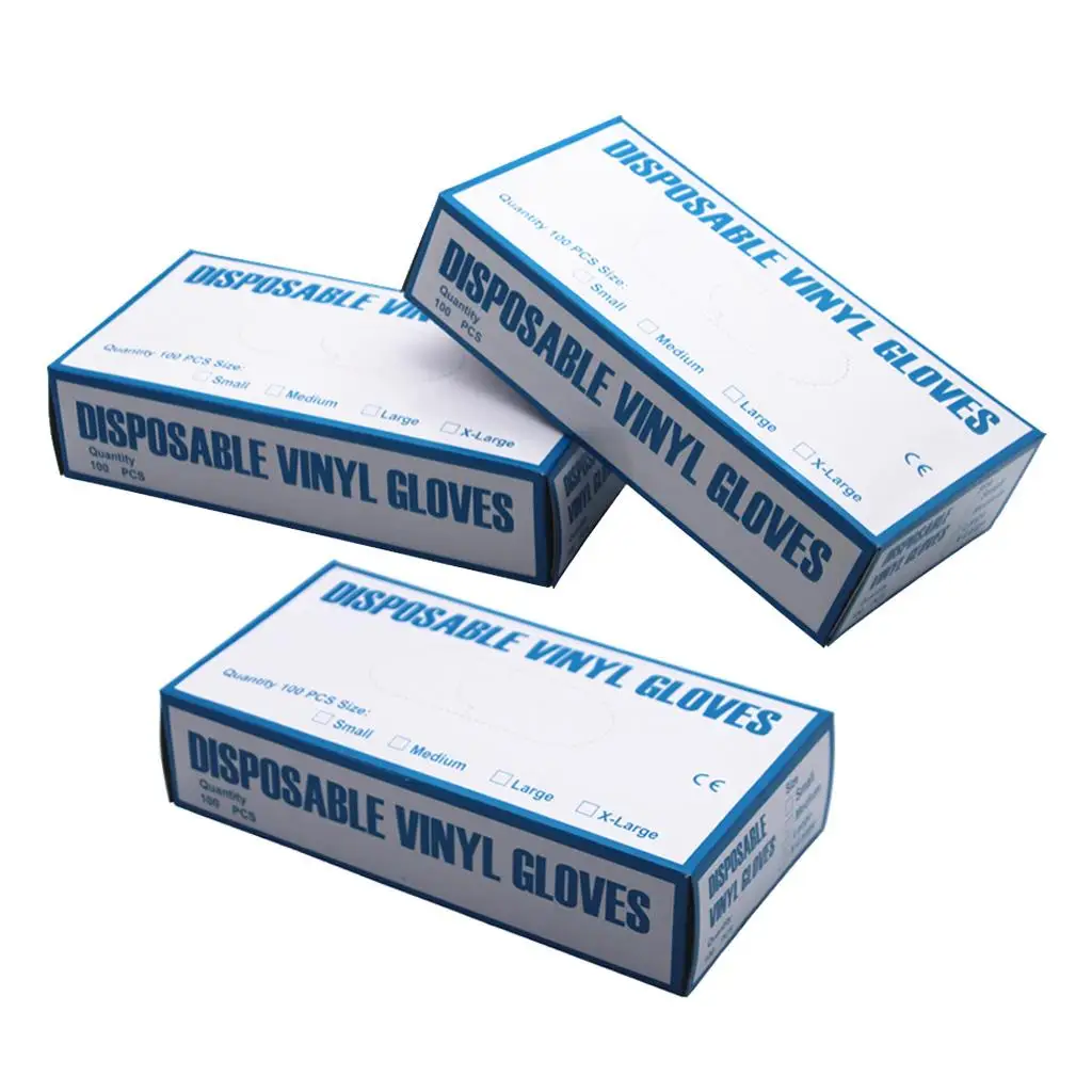 Disposable Clear Vinyl Gloves Latex Free Multi Size Powderless Hand Protection for Food Service