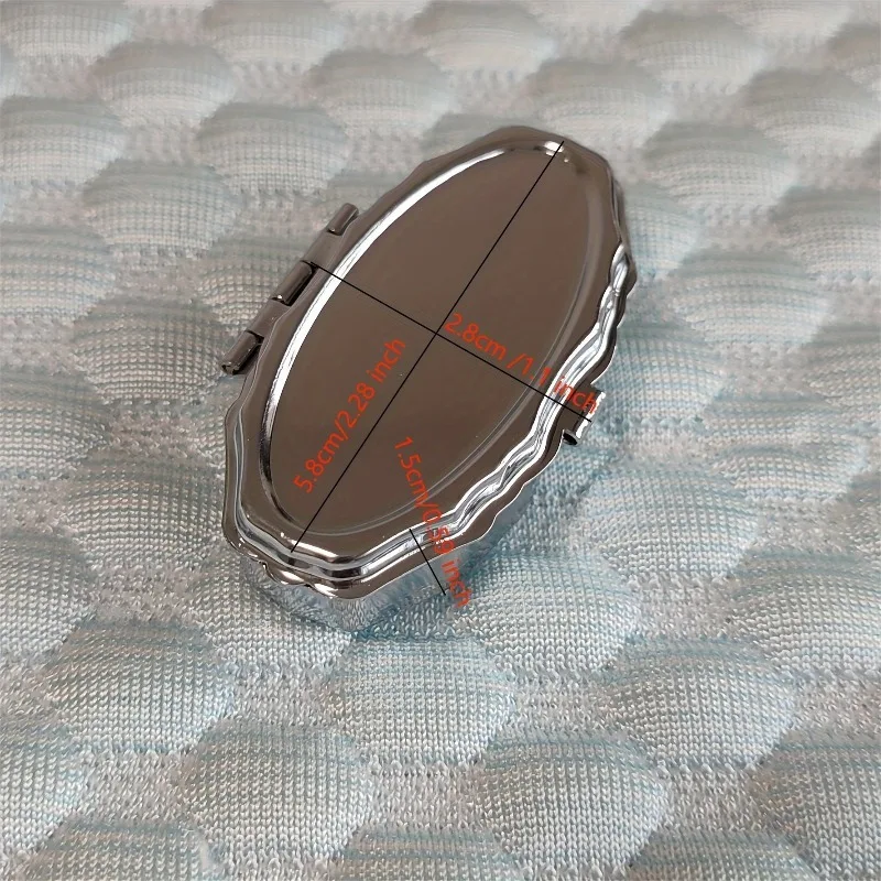 

Silver Jewelry Earrings Storage Box Elegant Jewelry Box Storage Box With 2 Compartments Portable Travel Bracelet Accessory Box