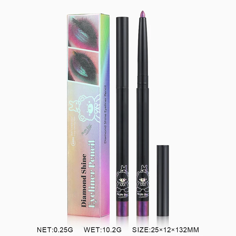 Shiny Eyeliner Pen Waterproof Durable Shiny Multi-color Eyeliner Metal Eye Shadow Lying Silkworm Green Purple Eye Makeup Pigment