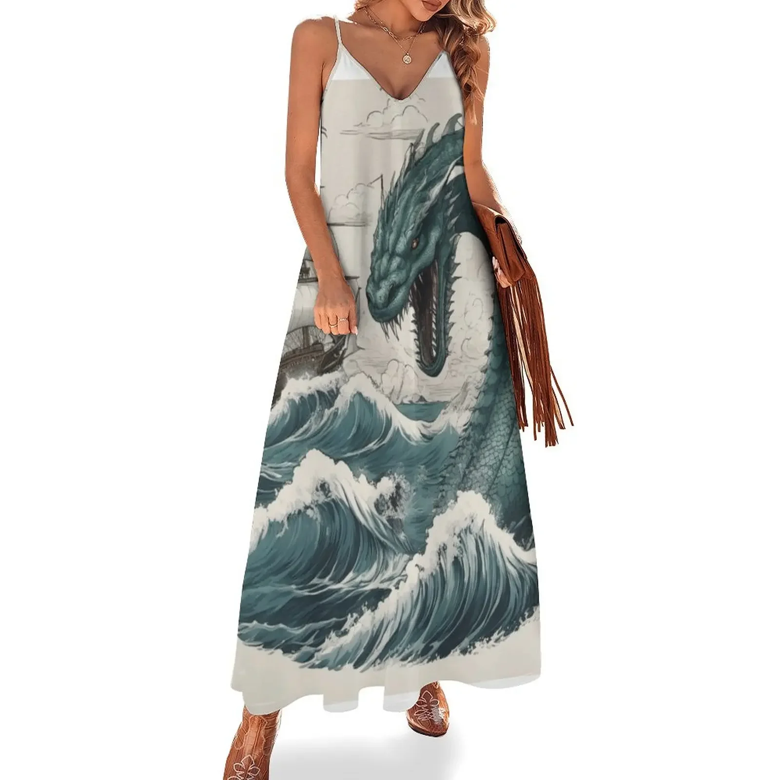 Sea Serpent Ship Sleeveless Dress Women's clothing long sleeve dress dresses women summer 2025 Woman clothing