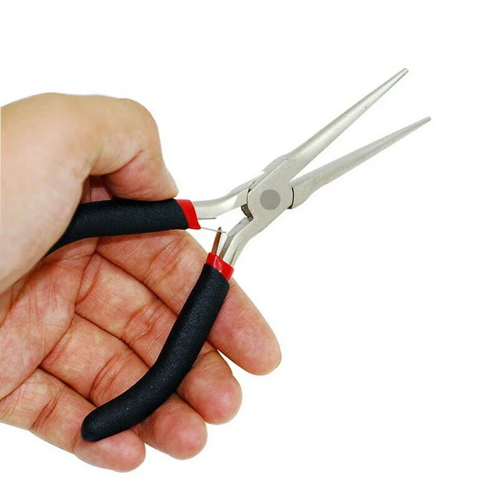 Mini Long Needle Nose Pliers Precision Wire Plier Repair Tool For Jewelry Processing Fishing 150mm With Insulate Grips