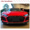 アウディ R8 V10 2023 GEN3 ドライカーボン車のフロントバンパートリムカナードスプリッターフィンスポイラー 4 個車のステッカーフロントレーシングカナード 2