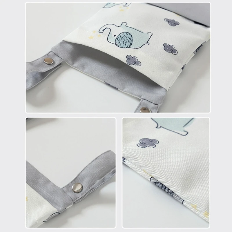 Baby Bed Hanging Storage Bag Diaper Pocket Case for Crib Bedding Set Accessories