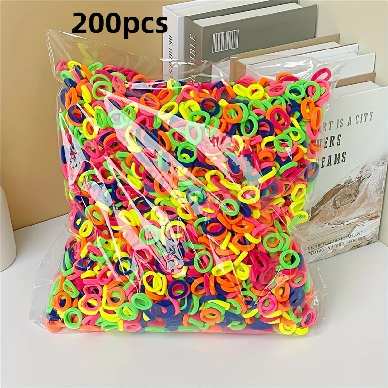 200pcs Elastic Hair Ties for Daily Use