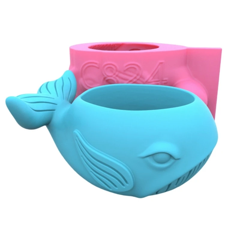 Whale Shaped Silicone Moulds for Epoxy Resin, Tealight Holder Succulents Planter