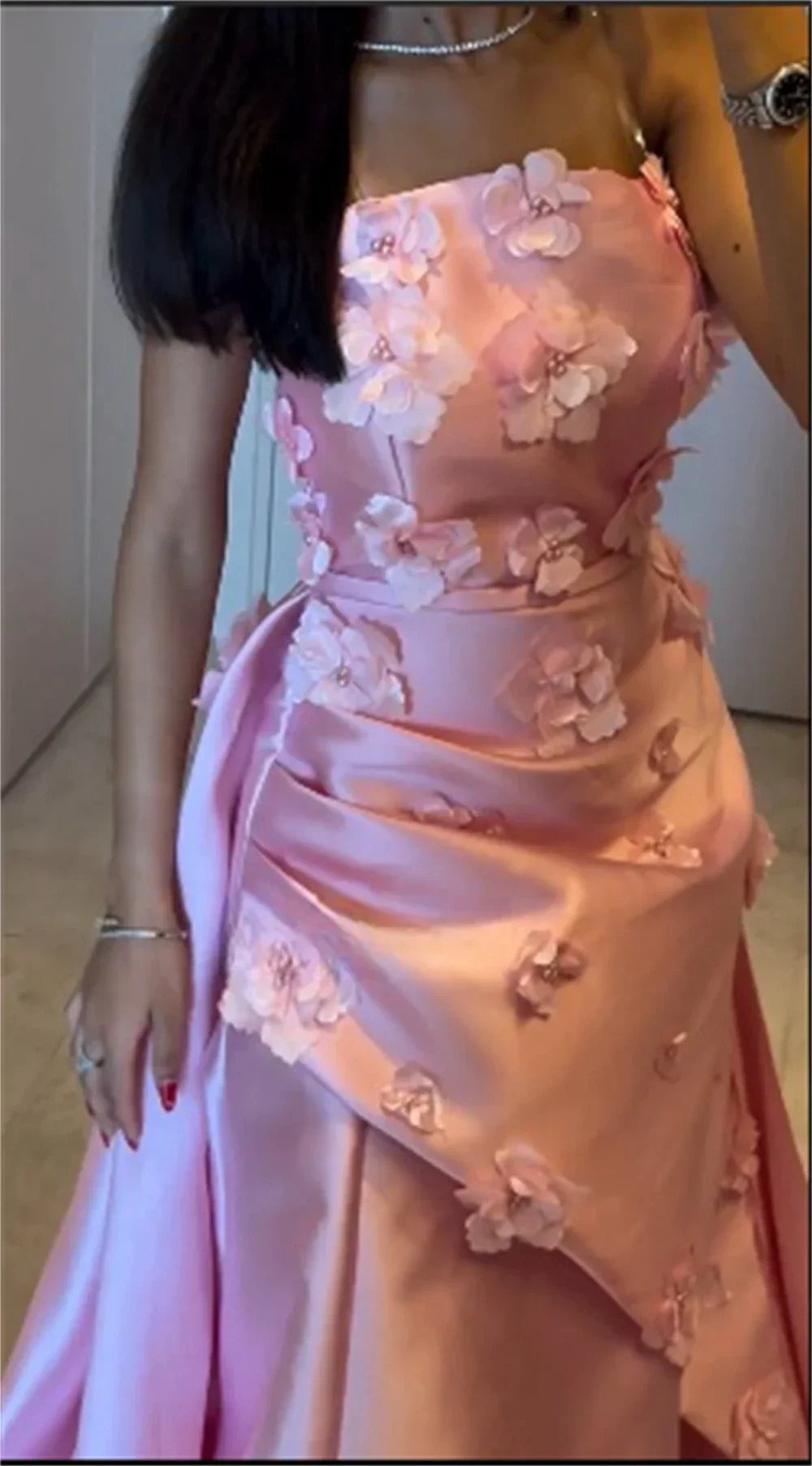 Vestido de noche Formal personalizado de Arabia Saudita, sin tirantes, corte en A, faldas hasta el suelo, vestidos para ocasiones a medida con