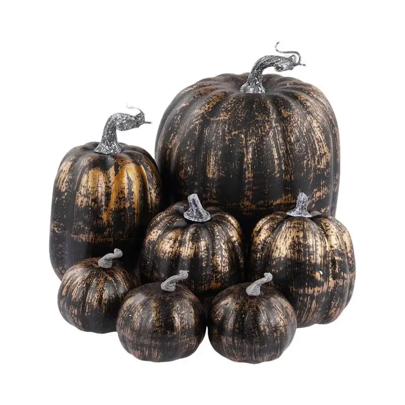 Artificial Foam Pumpkins Halloween Decoration Autumn Harvest Thanksgiving Simulation DIY Handmade Craft Halloween Decor Gifts