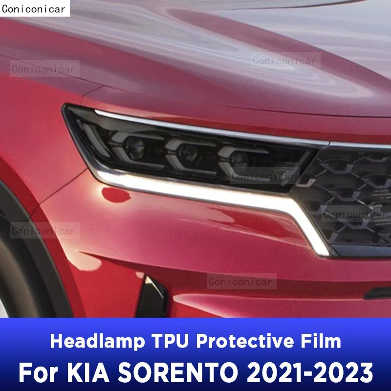 طبقة رقيقة واقية ملصقات بولي يوريثان لكيا سورينتو 2021-2023 سيارة العلوي المدخن أسود شفاف المضادة للخدش اكسسوارات PPF