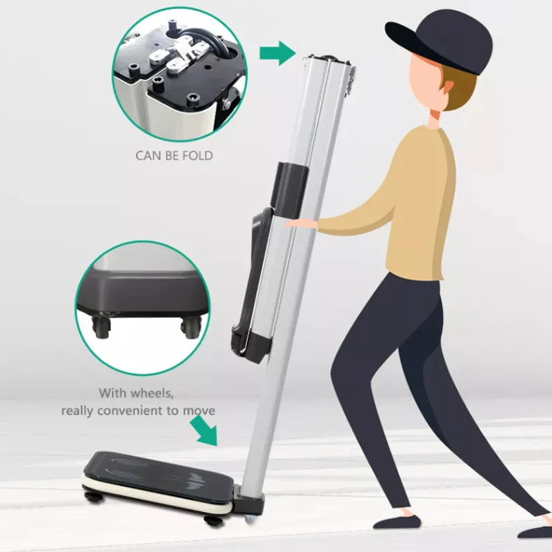 Digital Smart Foldable Body Scale with Fat Measuring Height & Weight Analyzer for Outdoor Use