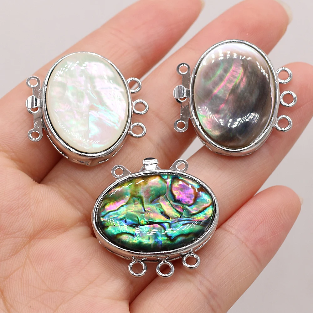 Natural Mother of Pearl Shell Bead Egg-shaped Connector Pendant Retro Handmade Crafts Make DIY Necklace Bracelet Jewelry 20x28mm