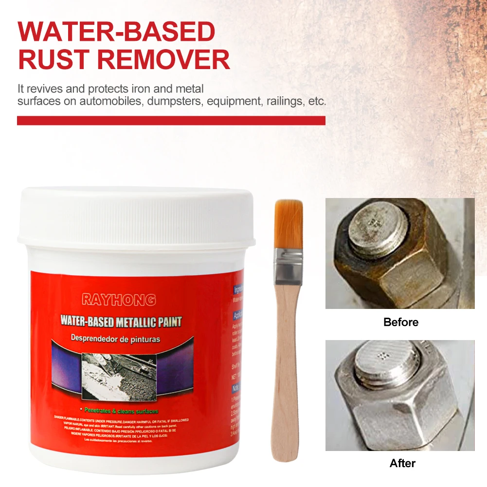 New 100ml Car Chassis Rust Converter Anti-Rust Water-Based Primer Metal Surface Rust Remover Weather-Proof Long Lasting Deruster