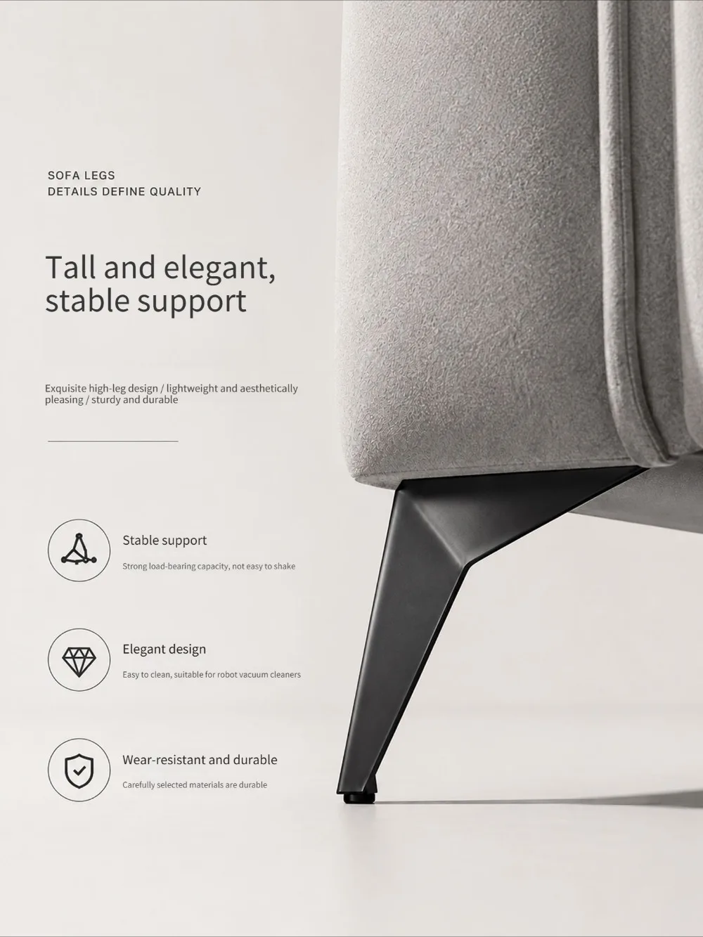 Thickened Sofa Legs, Coffee Table Legs, TV Cabinet Legs, Dining Side Cabinet Feets, Furniture Renovation Accessories