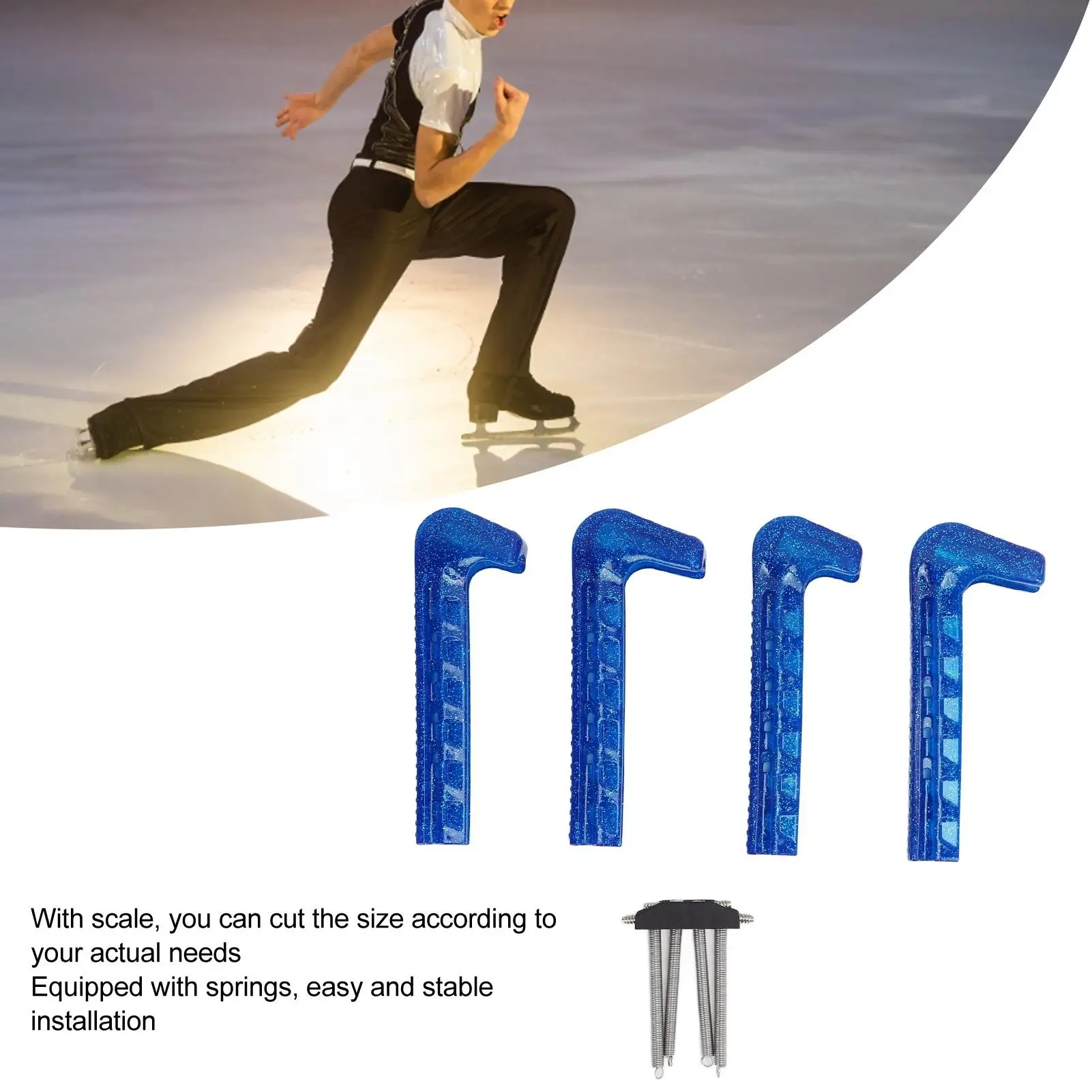 Adjustable Plastic  Skate Blade Protector Guards with Springs