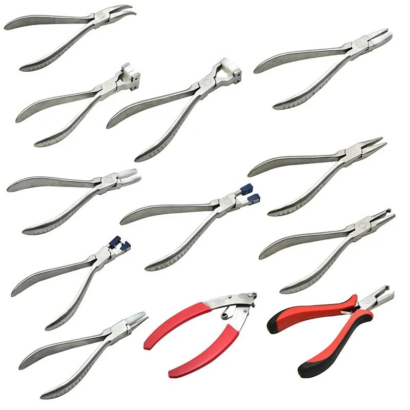 Stainless Steel Jewelry Pliers Set Eyeglasses Plier Spectacle Glasses Nose Pad Adjusting Piece Bridge Temple Eyewere Repair Tool