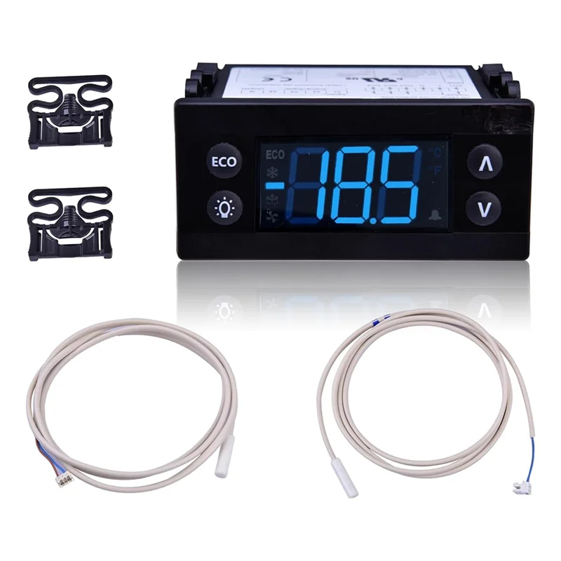 Temperature Controller Kit Electronic Refrigeration Controller With Dual Sensor Probes 00C30-123D-03 080G3492-T88C