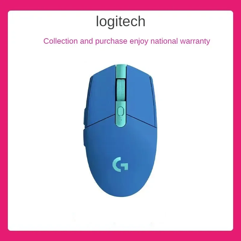 Logitech-ratón inalámbrico G304 2,4G, Mouse ergonómico 12K DPI adecuado para Fortnite LOL PUBG, Bluetooth, no se puede conectar al programa