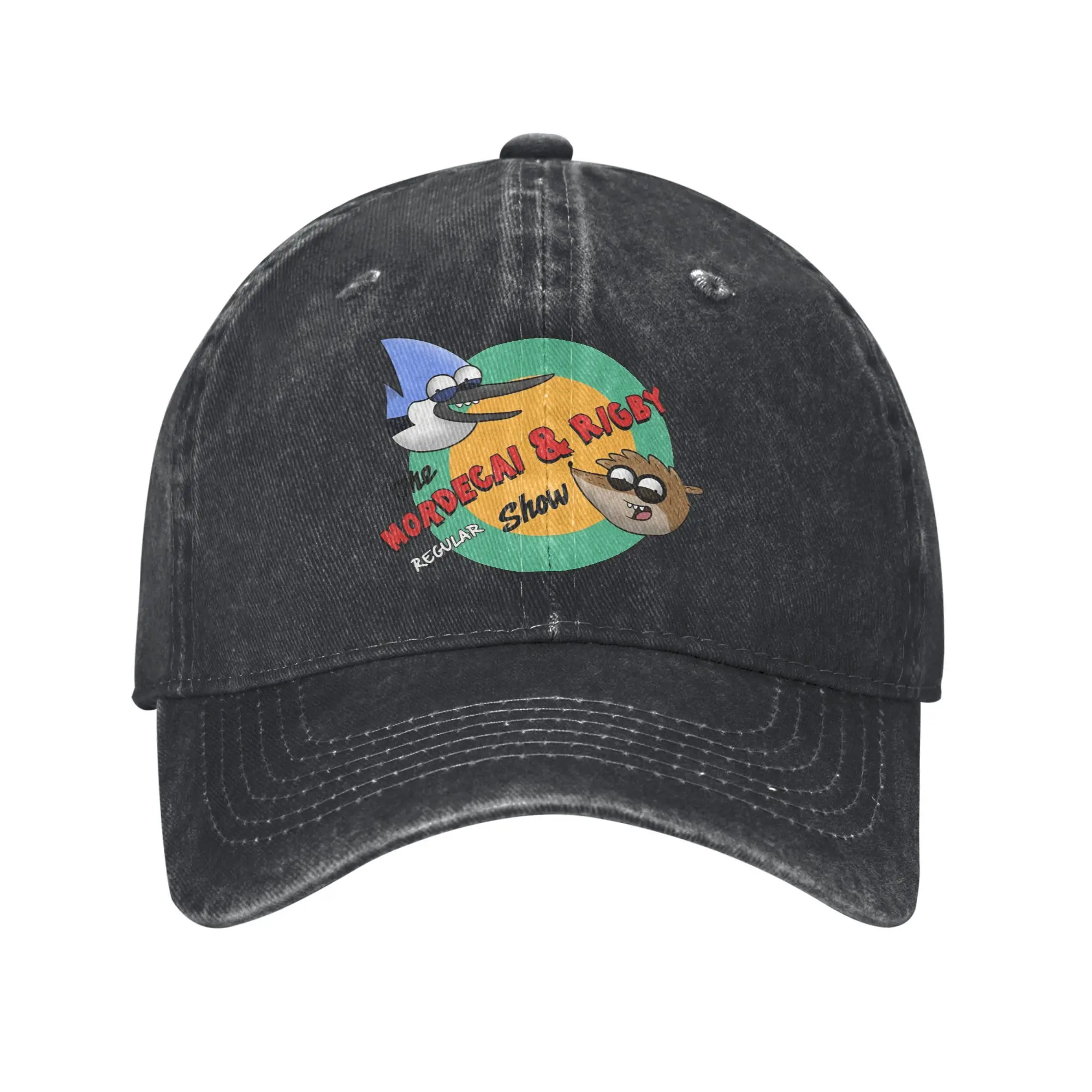 

Washed Baseball Cap The Mordecai & Rigby Regular Show Summer Trucker Hat For Men Fitted Retro Outdoor Sports Sun Snapback Cap