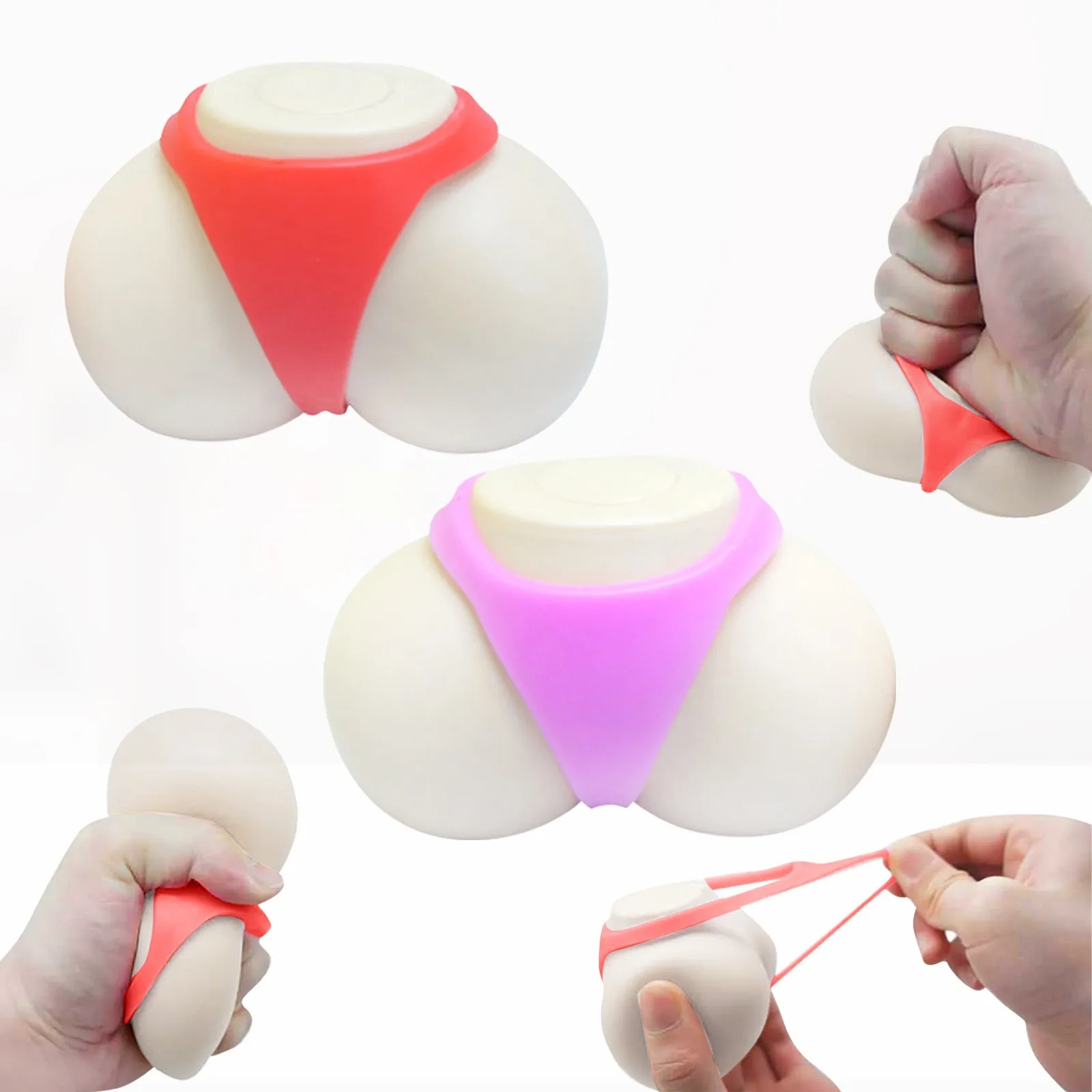 Funny Butt Shaped Stress Ball,Relief Squeezes Ball Stress Toys For Kids And Adults,Unique Squeezes Ball Toy For Relaxing