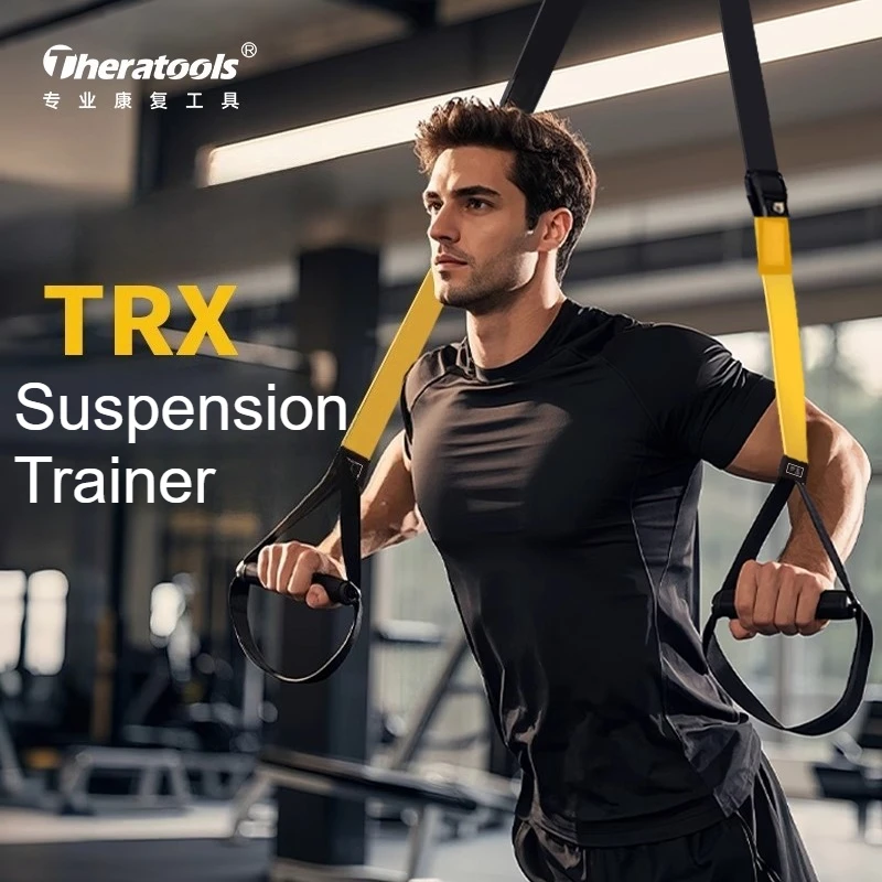 

Home Use TRX Fitness Suspension Training Belt - Heavy Duty Resistance Bands for Weight/Cardio Training, Yoga & CrossFit