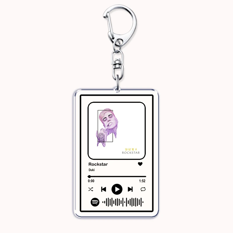 Népi Duma Énekes duki Muzsika playlist spotify hasp keychain számára Nők accessor rockstar Felületdurvítás ékszer Jóbarátok Legyező ajándékok